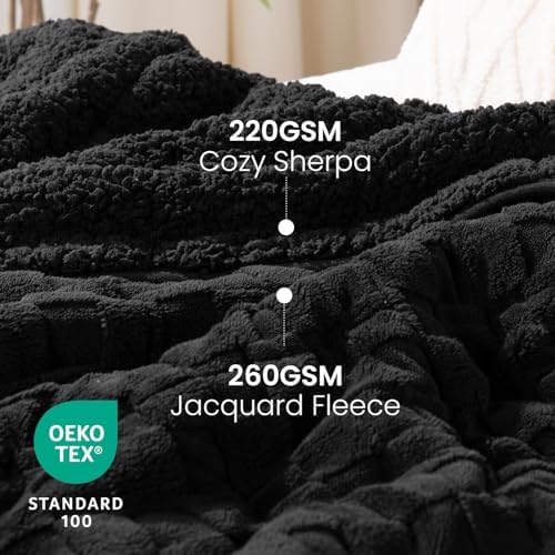 Drewin Weighted Blanket Queen Size 15lbs for Adults,Black,60 x 80 inches - Image 2