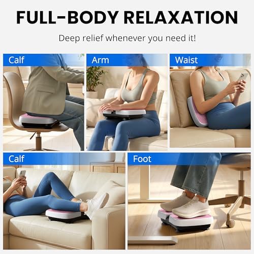 RYGEO Mini Foot Massager Classic, Leg Waist Workout Vibrating Plate High-Frequency Vibrating Massager, Buttocks Muscle Stiffness Relief, Fast Relief from Neuropathy, Improves Blood Circulation - Image 3