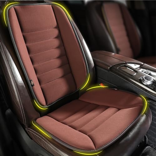 kingphenix Car Seat Cushion with Back Support Pillow, Memory Foam, Brown by kingphenix
