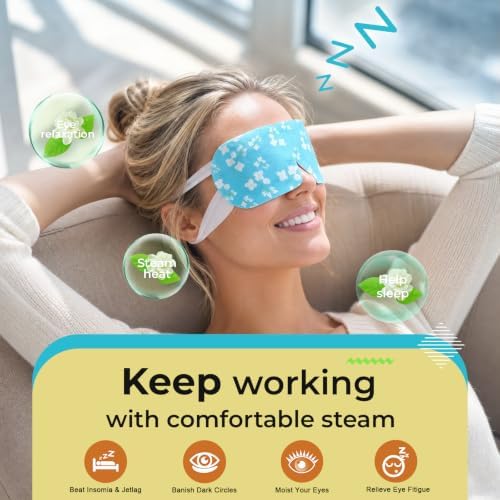 16 Packs Steam Eye Masks for Dry Eyes, Self Heating Warm Compress, Jasmine - Image 4