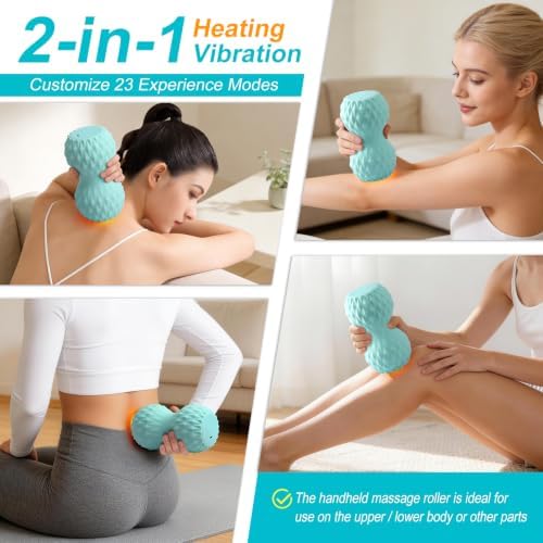 HODEMI Vibrating Peanut Massage Ball with Heat, Deep Tissue Trigger Point Massager for Back, Neck & Spine, Double Lacrosse Design for Myofascial Release & Muscle Relaxation - Image 3