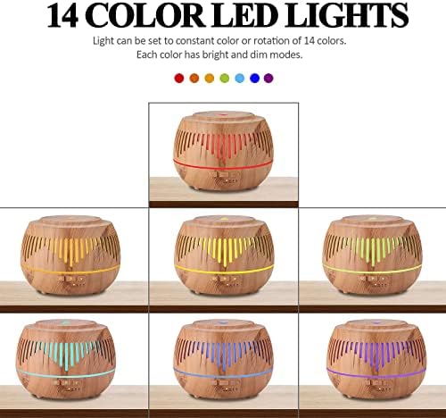 Humidifiers for Bedroom Large Room Home Baby Kids Whole House Hotel Office Desk Plant,500ml Cute Aromatherapy Portable Ultrasonic Cool Mist Humidifier with Essential Oil Diffuser Light Remote - Image 2