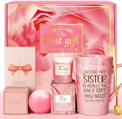 Eletorot Christmas Gifts for Sisters from Sister, Spa Relaxation Basket Set by Eletorot