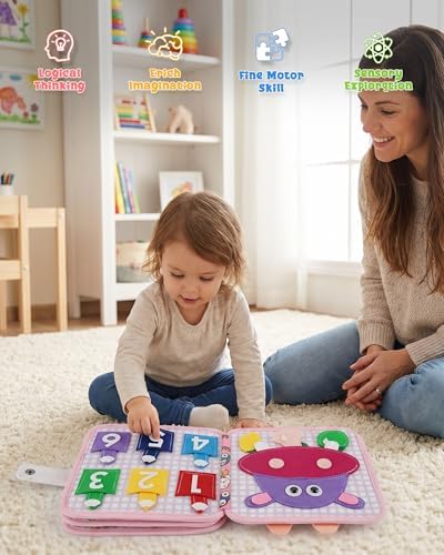 Montessori Busy Book, 8-Page Sensory Activity Toy, Rabbit - Image 4
