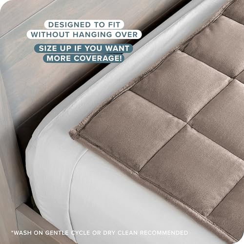 Bare Home Minky Fleece Weighted Blanket (Taupe, 40"x60" 10lbs) - Image 3