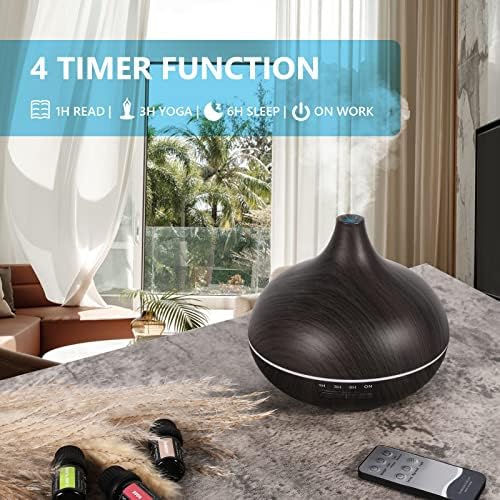 SACATR 550ml Oil Diffuser with 30x5ml Aromatherapy Grade Essential Oils - Image 5