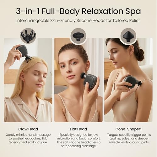 Mini Massage Gun, Small Handheld Muscle Massager for Face Neck Scalp - Image 4