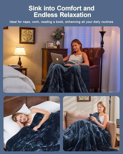Ultra Soft Sherpa Weighted Blanket for Adults, 60"x80" 15lbs Heavy Blankets - Image 4