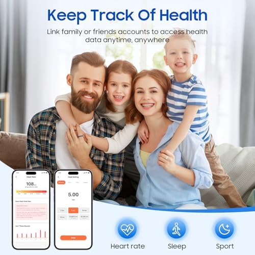Smart Ring Health Monitor for Sleep Stress Exercise Tracking, IP68 Waterproof, Long Battery Life, No Subscription, Works with iOS Android, Suitable for daily use, exercise and play. (Black, 8) - Image 3