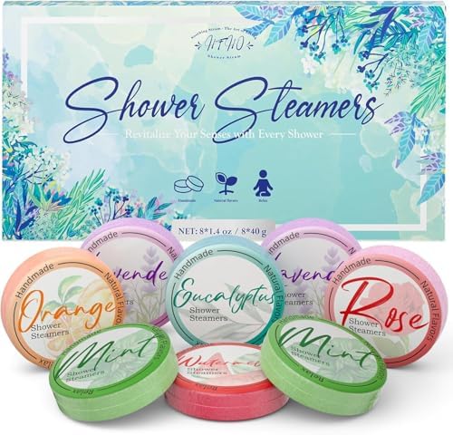 HFHO Shower Steamers Aromatherapy 8 Pack Natural Essential Oils Home Spa by HFHO