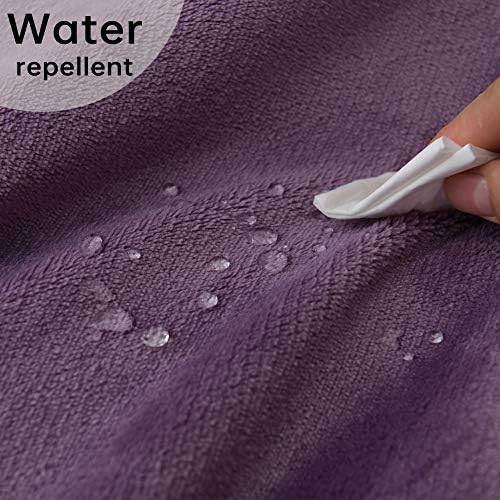NANPIPER Throw Blanket Reversible Sherpa Flannel Bed Blanket Super Soft Fuzzy Plush Fleece Microfiber (90"x90" Cassis Purple) Queen - Image 6