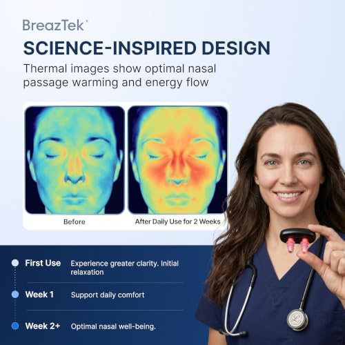 Red Light Therapy for Nose: LED Nasal Wellness Device - Red Light Nose Care Tool with 3 Light Modes, USB Rechargeable Portable Design, Daily Nasal Comfort Support with Auto Shut-Off (Black) - Image 3
