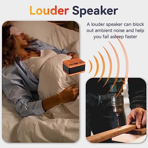 DailyBody Sound Machine White Noise Machine with 30 Soothing Sounds 32 Levels Volume 5 Timers and Memory Function Effectively Blocks Noise Ideal Sleep Machine for Baby Kids Adults… (Wood Grain) - Image 3