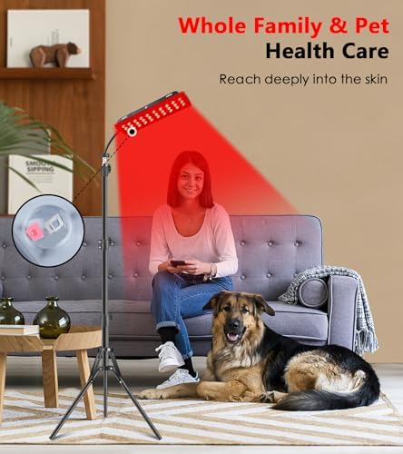 Red Light Therapy Lamp, Infrared Light Therapy with Stand - 660nm Redlight and 850nm Near Infrared Light Device for Body Pain Relief Skin Care - Image 4