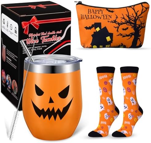 Geiserailie Halloween Gifts for Women Pumpkin Boo Basket Stuffer Adult Girl by Geiserailie