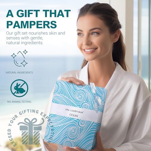 Spa Luxetique Gifts for Women, 6 Pcs Ocean Spa Gift Sets Includes Body Lotion, Hand Cream, Self Care Bath Set, Birthday Day Gifts for Women - Image 7