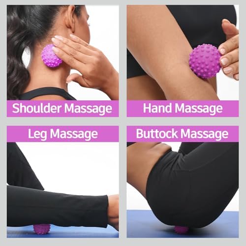 NGT new guide steps Fascia Ball, TPR Massage Ball Suitable for Relaxing Muscles, Restoring Fascia, and Improving Body Condition for All Parts of the Body. (Purple) - Image 2
