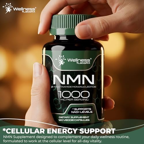 NMN Supplement 1000mg Pure Organic Nicotinamide Mononucleotide - NMN NAD Supplement for Anti-Aging, Longevity, Cellular, and Energy Supplements – Suitable for Women and Men Energy Support - 120 Count - Image 6