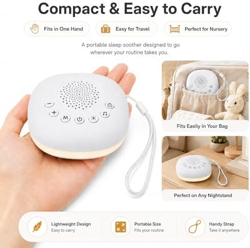 Portable White Noise Machine for Sleeping Baby Adult Office Privacy - Image 4
