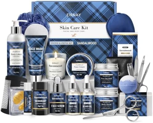 Gift for Men, Spa Gifts for Men Dad, 21Pcs Sandalwood Bath & Body Gift Set by Unknown
