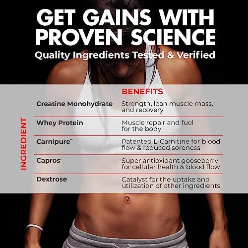 Max Muscle Arm Plus+ Anabolic Recovery Matrix | 25g Protein, 8g Bcaas, 3g Creatine Monohydrate | Whey Protein, Amino Acids, Antioxidants, Glutamine, Electrolytes (Tropical Punch, 2.54 lb) - Image 4