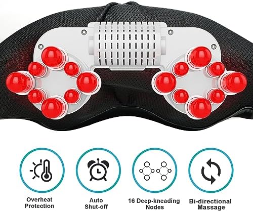cotsoco Cordless Shiatsu Neck and Shoulder Massager with Heat,Portable Massagers for Neck and Back,3D Deep Tissue Kneading Back Massager for Muscle Pain Relief,Perfect Gifts for Men and Woman - Image 5