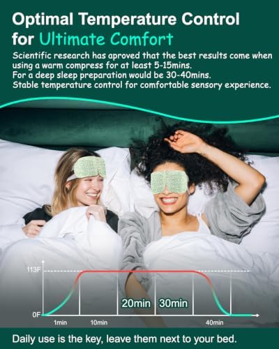 16 Packs Steam Eye Masks for Dry Eyes, Self Heating Warm Compress Unscented - Image 5