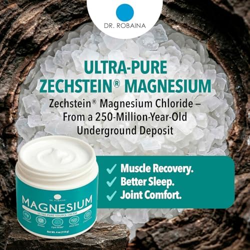 Dr. Robaina Magnesium Cream – Zechstein Magnesium Chloride with Arnica & OptiMSM for Post-Workout Muscle Comfort & Daily Wellness, 4 oz - Image 2