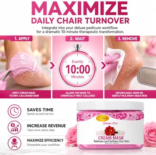 SPA REDI Professional Pedicure & Body Mask - A Concentrated Skin Repair Treatment So Potent, It Requires Gloves for a Visible Transformation on Tough Calluses and Severely Cracked Heels 16 Oz - Image 3