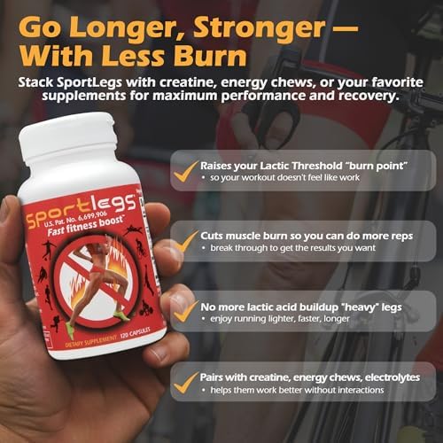 SPORTLEGS Lactate Fuel Pre-Workout Training Aid, 120 Count (Pack of 3) - Image 4