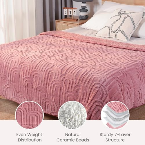 Sherpa Fleece Weighted Blanket for Adults, Dual Sided Soft, 48"x72" 15lbs - Image 5