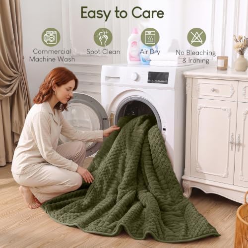 Cottonblue Sherpa Fleece Weighted Blanket 15 lbs for Adults Queen Size Soft - Image 6