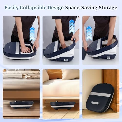 UNIFULL Collapsible Foot Bath Spa with Heat, Remote Control, Massage Rollers, Bubble, Foot Pedicure Kit, Red Light, Pedicure Foot Spa, Foot Bath for Gifts - Image 6