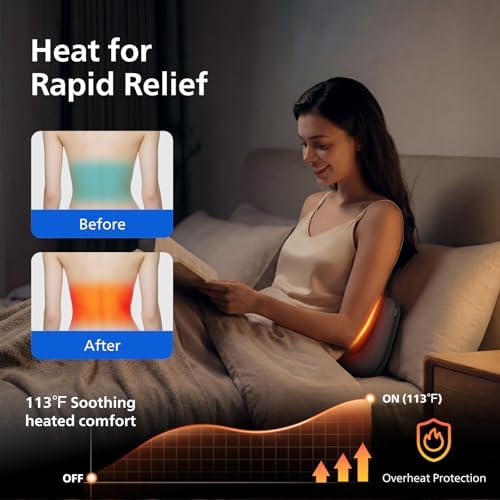 PHILIPS Back Massager with Heat, Shiatsu Neck Massage Pillow for Relaxation - Image 4