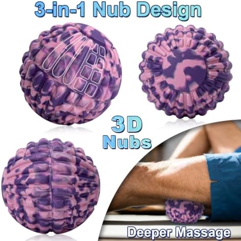 Deep Tissue Massage Ball for Exercise & Recovery - SGS Certification - Targets Back, Shoulder, Legs&Feet - Relieves Muscle Knots, Joint Pain&Tightness, Pressure Point Therapy- Myofascial Release Ball - Image 4
