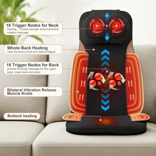 Shiatsu Neck and Back Massager, Rolling Up and Down Deep Tissue Pain Relief - Image 2