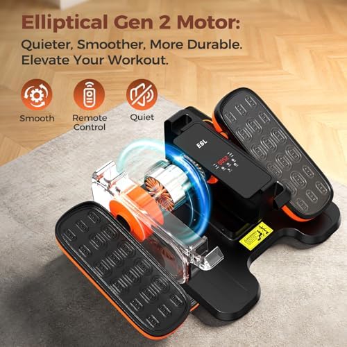 ESL Under Desk Elliptical, Electric Elliptical Leg Exerciser for Seniors - Image 2