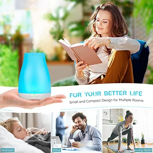 Homeweeks Essential Oil Diffuser for Room 100 ML 1 Pack - Image 2