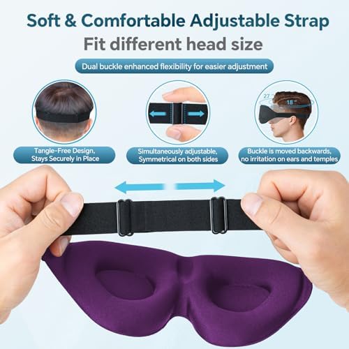 ZGGCD Sleep Mask for Side Sleeper, Light Blocking Eye Mask for Women Men - Image 6