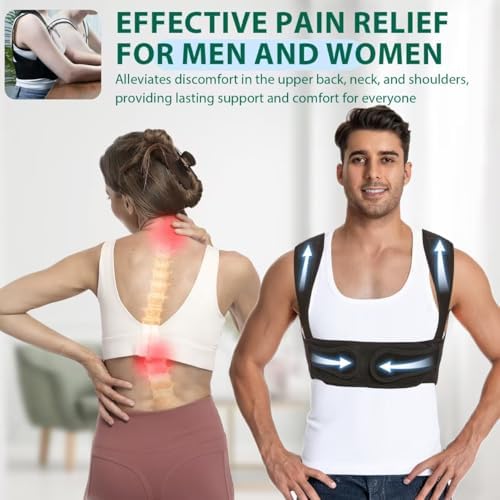 WNIEYO Posture Corrector for Women, Back Brace Posture Corrector Neck Hump, Back Support for Men and Women - Upper Back Pain Relief, Improve Posture, Correct Hunchback, Slouching, Kyphosis(L) - Image 5
