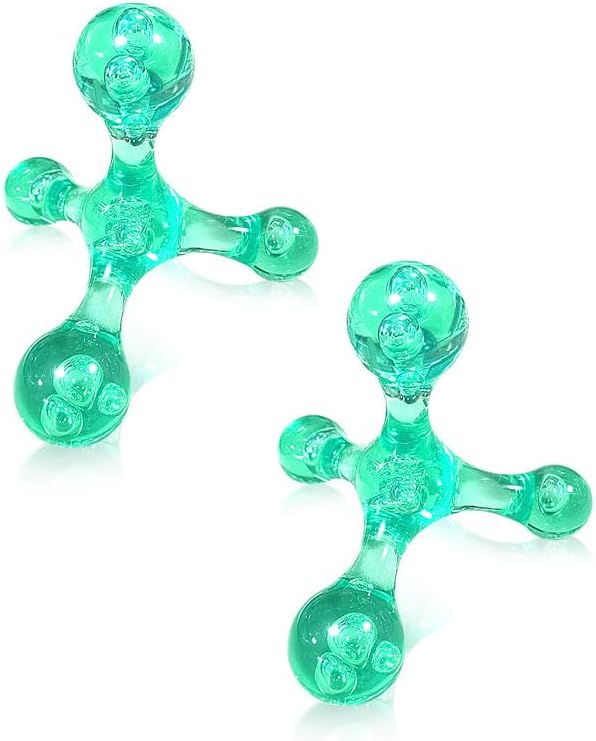 Trigger Point Massage Tools, 2 PCS 4 Point Manual Deep Muscle Tissue Trigger Massager, Handheld Palm Pressure Point Massage Tool, for Neck Shoulder Back Muscle Pain Relief (Green) - Image 7