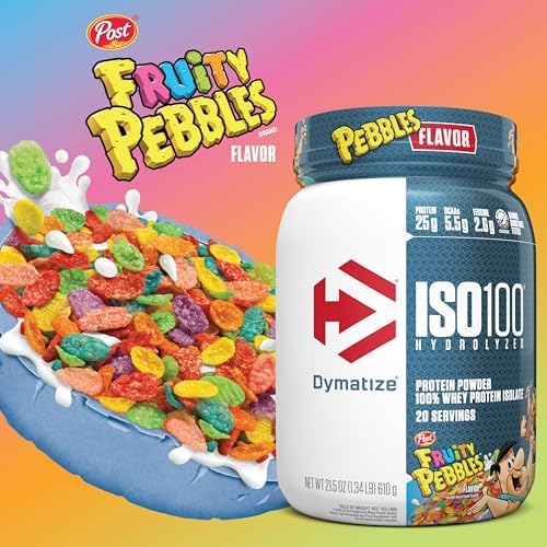 Dymatize ISO100 Protein Powder, 100% Whey Isolate, Fruity Pebbles - Image 3