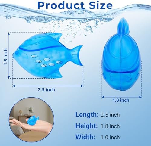 Humidifier Cleaning Fish for Humidifiers and Fish Tanks, Blue, 6 Pack - Image 3