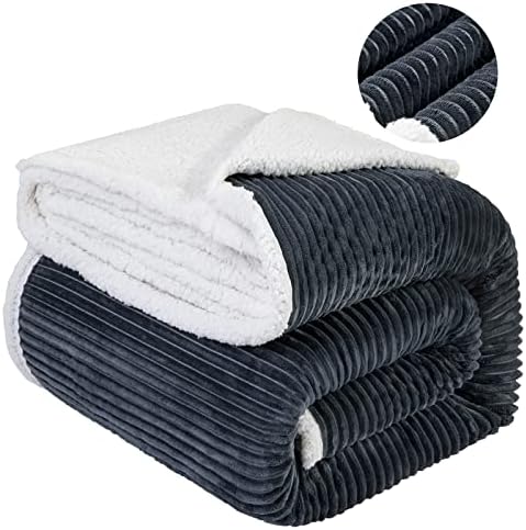 LBRO2M Sherpa Fleece Bed Blanket Super Soft Plush Warm Throw Twin 65"X90" by LBRO2MBedding
