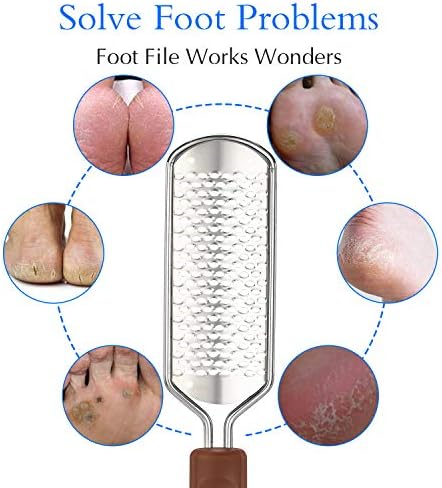 Professional Pedicure Foot File, Colossal Stainless Steel Detachable Foot Scrubber, Hard Skin Removers Pedicure Rasp for Wet and Dry Feet - Image 3