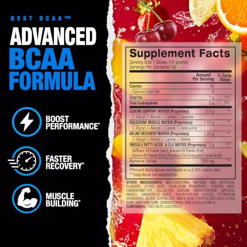 BPI Sports Best BCAA Powder – Hydration, Fruit Punch, 30 Servings - Image 2