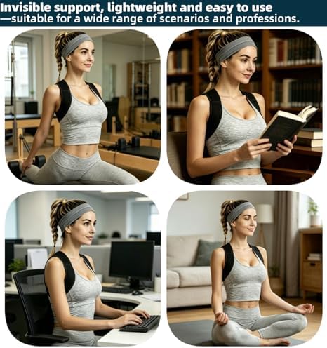 Posture Corrector for Women and Men, Adjustable Upper Back Brace - Image 6