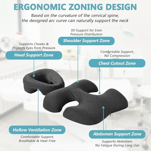 Face Down Massage Pillow for Sleeping, Non-Slip Bottom - Image 2