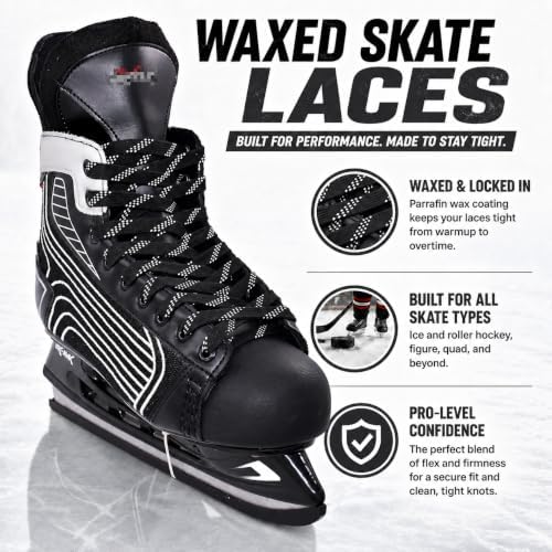 Rollerex Gladiator Waxed Skate Laces (Multiple Size & Color Options) - Quad, Ice, Roller, More - Image 2