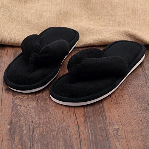 Onmygogo Indoor Slippers for Women Open Toe with Memory Foam, Soft Faux Fur Nonslip House Slippers - Image 2